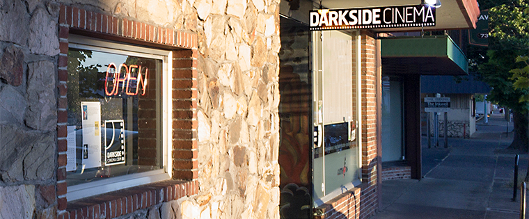 Sidewalk view of Darkside Cinema on 4th St. in Corvallis OR